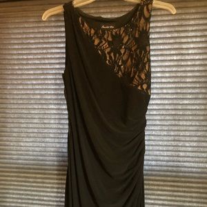 Long Black dress with lace on front and back